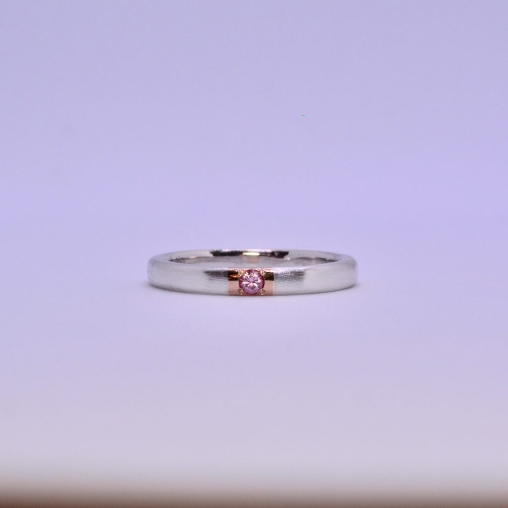 pink/ sapphire/ring