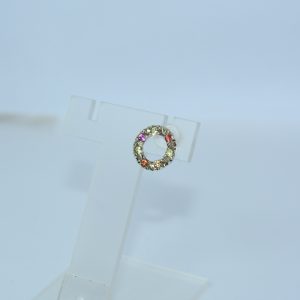 [一点物]カラーサファイアピアス（ワンサイドピアス）