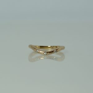 K18ピンクゴールドV字ラインリング