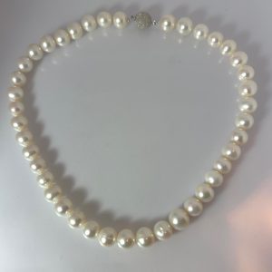 大粒　淡水パールネックレス